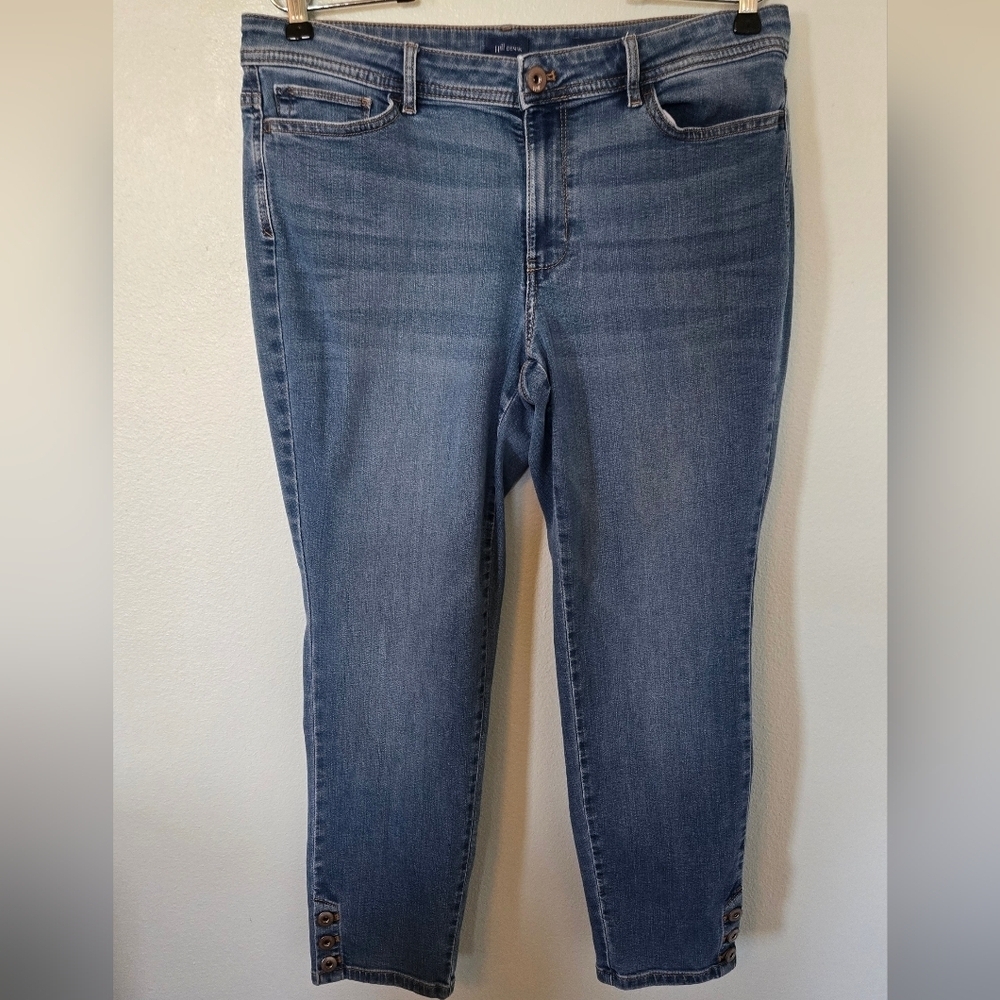 J.Jill Slim Straight Cropped Jeans Size 12